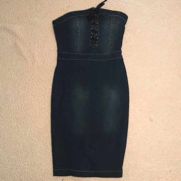 Fashion Nova Dresses & Skirts - Fashion Nova Denim Strapless Dress Fashion Nova Dresses & Skirts - Fashion Nova Denim Strapless Dress
